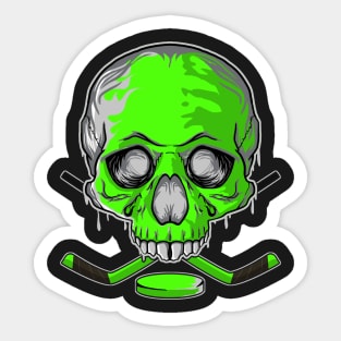 Hockey Death Skull Happy Halloween Skeleton product Sticker